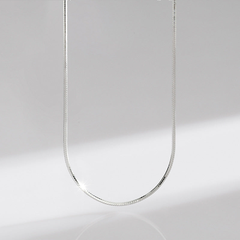 Schlangenkette 925er Silber Sterlingsilber flach glänzend