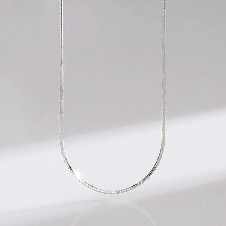 Schlangenkette 925er Silber Sterlingsilber flach glänzend