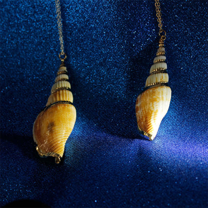Shankha Anhänger Naturmuschel Kette Glück