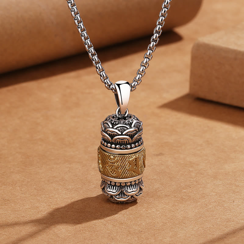 Kette Stein – Echter Naturstein – Silberne Kette mit graviertem Stein Anhänger, eleganter Naturstein Schmuck