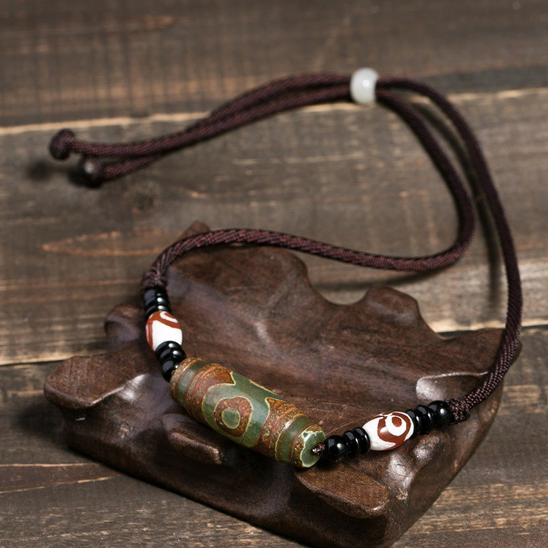 Kette Dzi Auge – Schutz & Weisheit – Bild 6 – Kette Dzi Auge Schutz Weisheit – Tibetan Halskette mit Perlen Anhänger