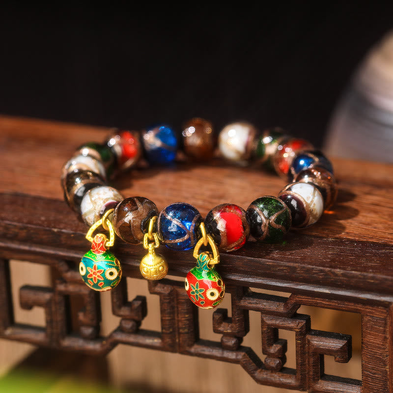 Armband Fünf Elemente – Glück Balance mit bunten Perlen Charms