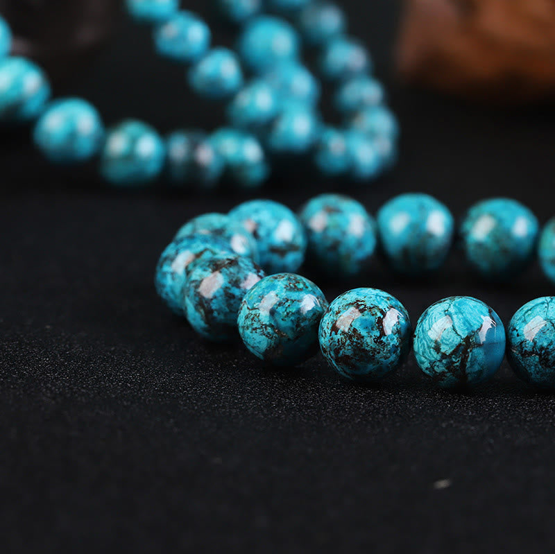 Türkis Perlen Armband Stärke Mut elegantes Design Naturstein Schmuck
