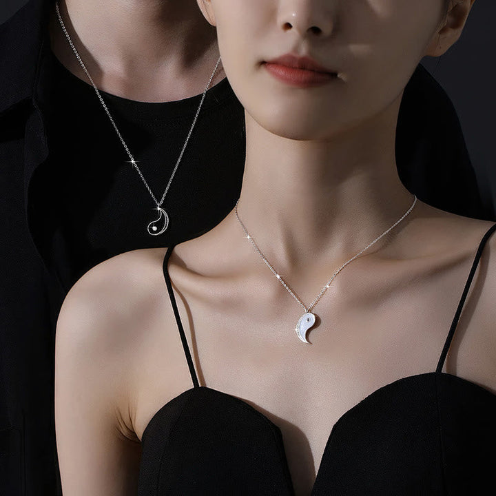 Kette Sterlingsilber Yin Yang Damen Hals