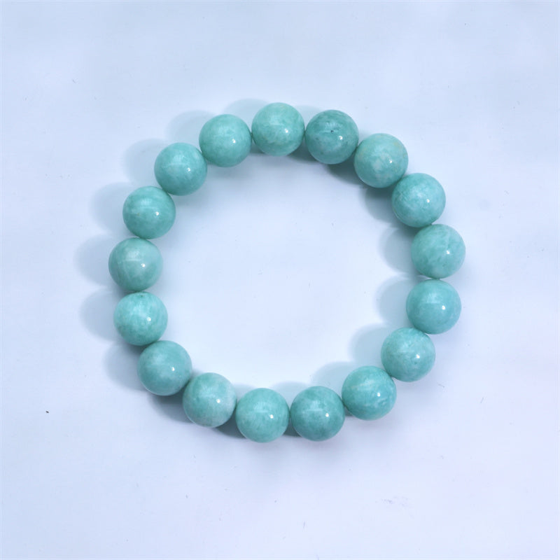 Armband Amazonit – Heilung türkise Perlen elastisch Naturstein Schmuck