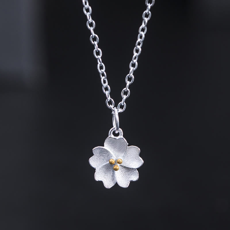 Silberkette Kirschblüte Anhänger Segen Schmuck