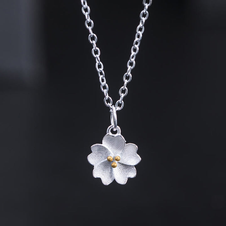 Silberkette Kirschblüte Anhänger Segen Schmuck
