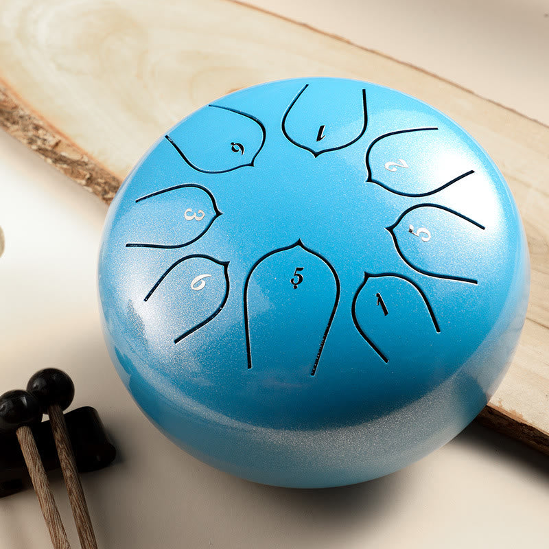 Klangschalen Meditation Zungentrommel 8 Noten Blau