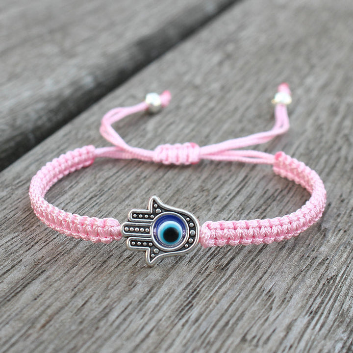 Schutzarmband Hamsa Symbol Evil Eye Schnur