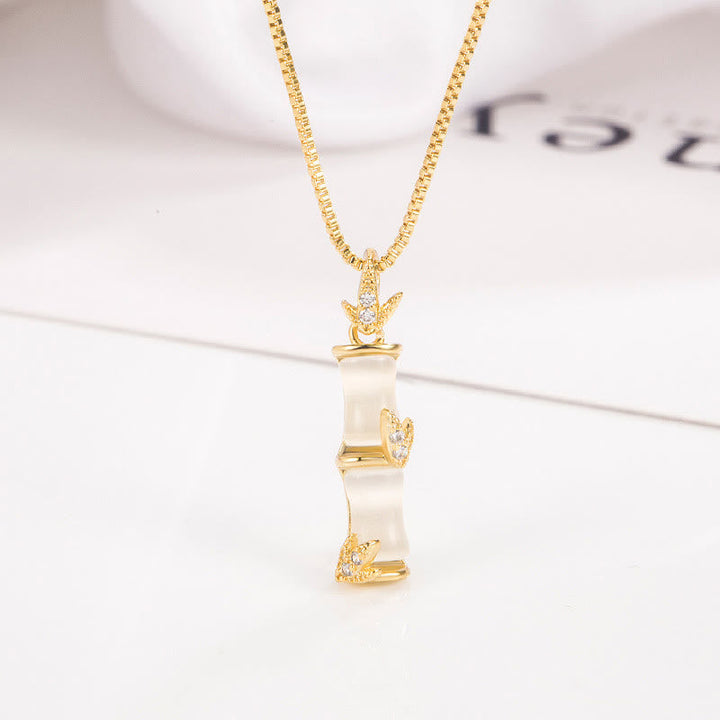 Kette Chalcedon Bambusmuster – Harmonie