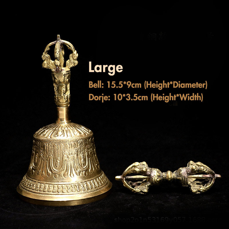 Meditation Mit Klangschale Glocke Dorje Gold / Groß