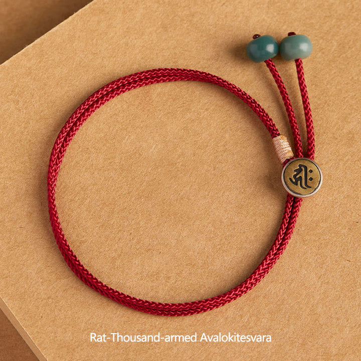 Armband Sternzeichen Talisman Rot Schnur Handgemacht