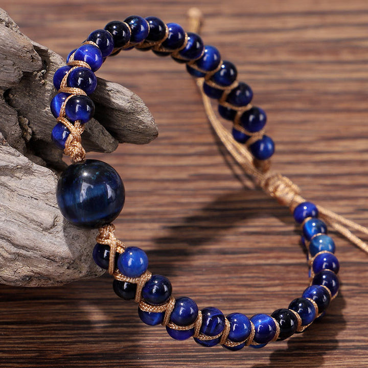 Armband Blaues Tigerauge - Fokus Mut & Klarheit
