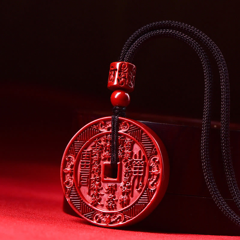 Zinnober Münze Kette Rot Segen