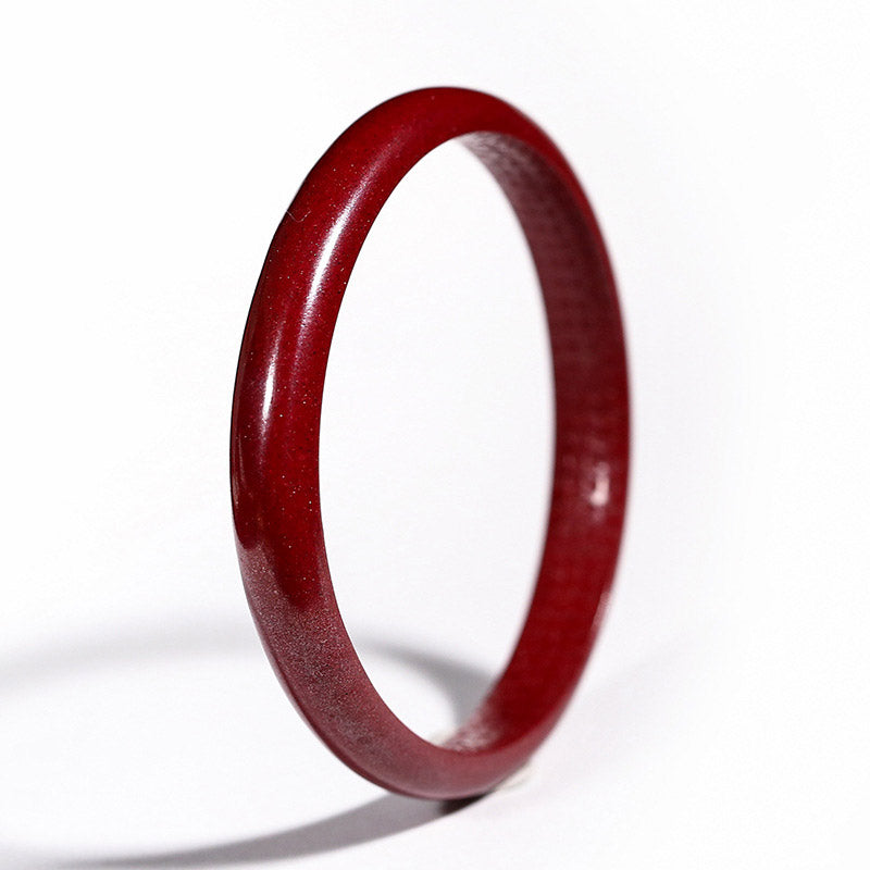 Rotes Zinnober Armband Herzsutra Segen eleganter Naturstein Schmuck