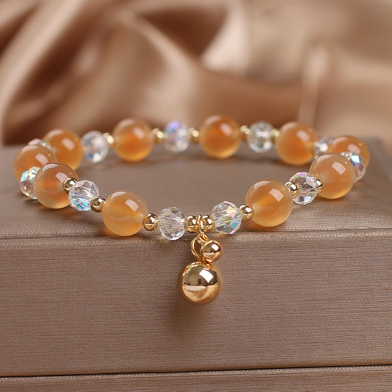 Armband Achat – Heilung & Harmonie orangefarbene Perlen Kristall elegant