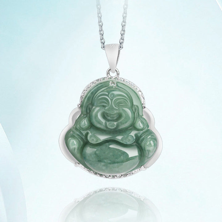 Jade Lachender Buddha – Wohlstand & Gelassenheit – Bild 5 – Jade Lachender Buddha Anhänger Silber Kette Wohlstand Gelassenheit Schmuck