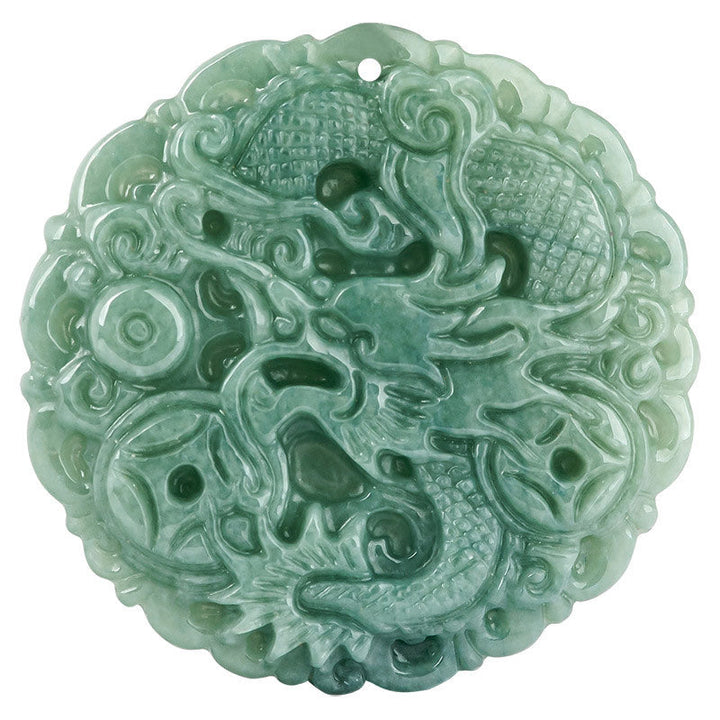 Kette Jade Drachen – Wohlstand & Glück – Bild 8 – Jade Drachen Anhänger grün geschnitzt Wohlstand Glück Naturstein Pendant