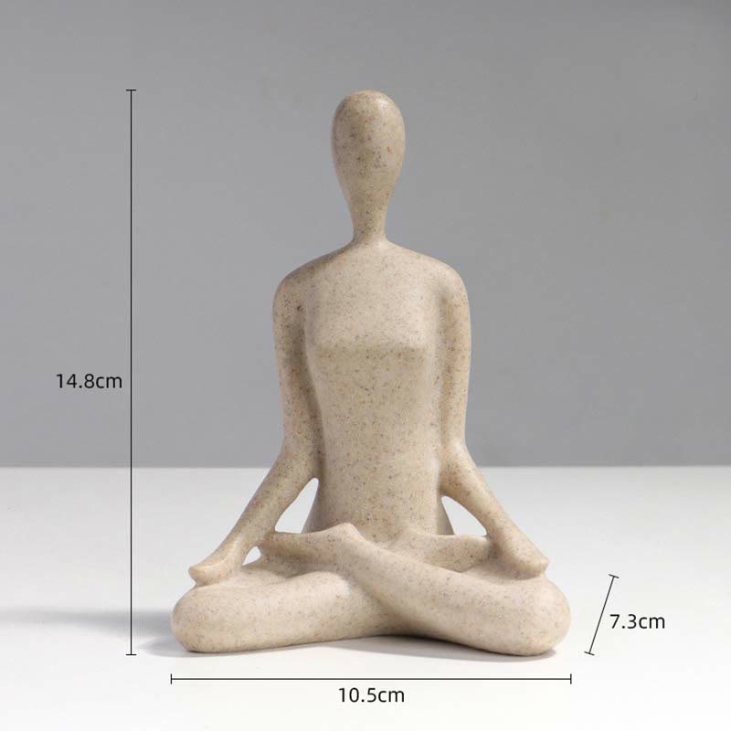 Zen Meditation Buddha Yoga Abstrakt Sitzend im Schneidersitz