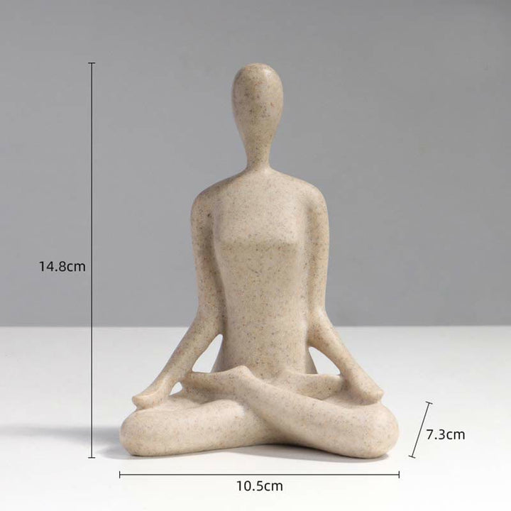 Zen Meditation Buddha Yoga Abstrakt Sitzend im Schneidersitz