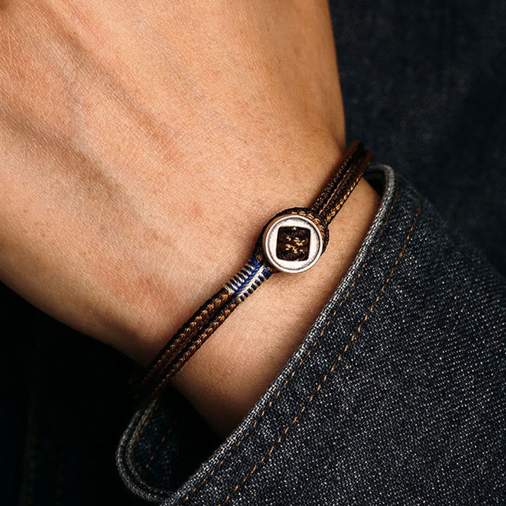 Armband 925 Silber - Schutz Knoten Geflochten