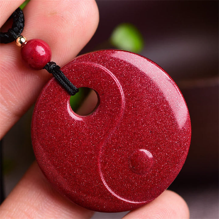 Anhänger Yin Yang Zinnober Segen Kette Balance