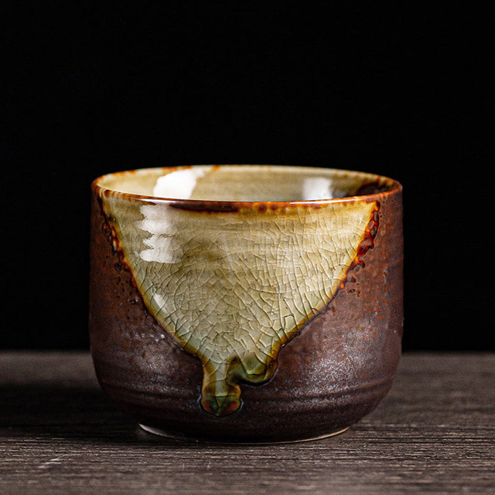Teetasse Design Ofenwandlung Braun Keramik Groß