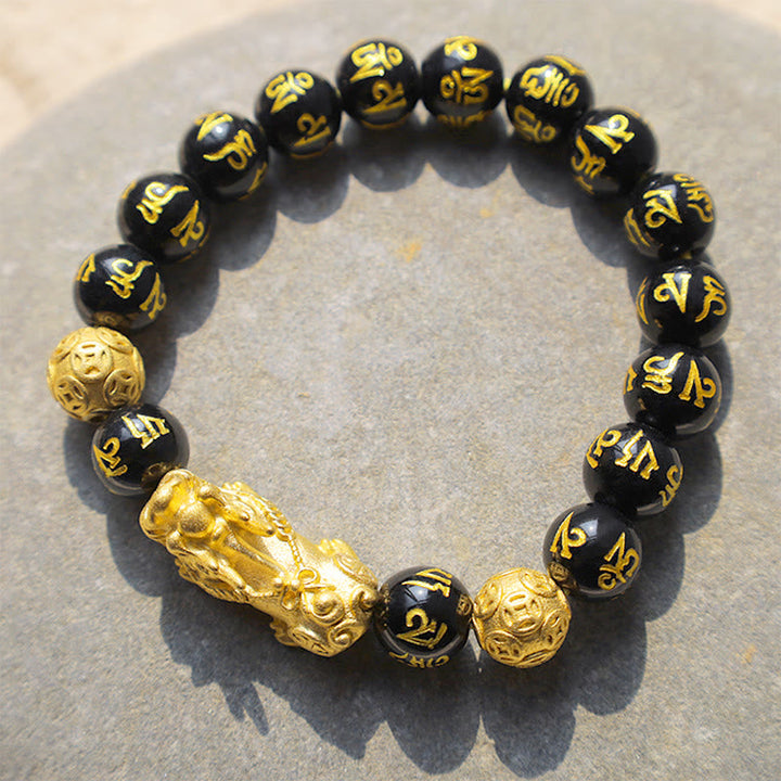 Armband Obsidian Pixiu – Wohlstand