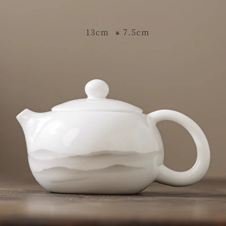 Gaiwan Porzellan Berglandschaft Sancai Vintage Teekanne 220ml