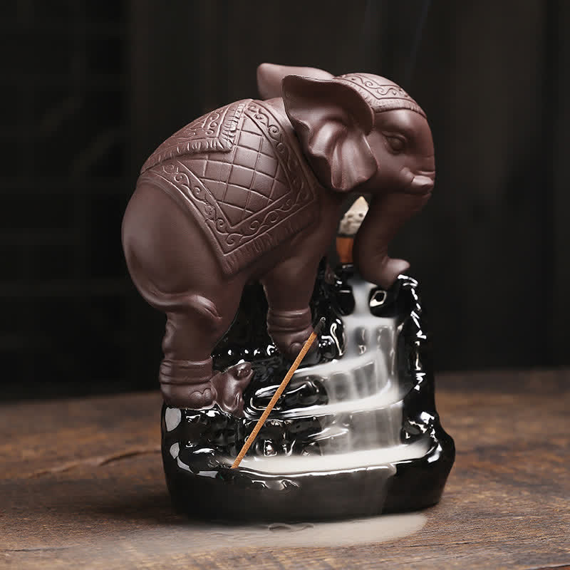 Räucherkegel Wasserfall Elefant Tibetisch Schwarz