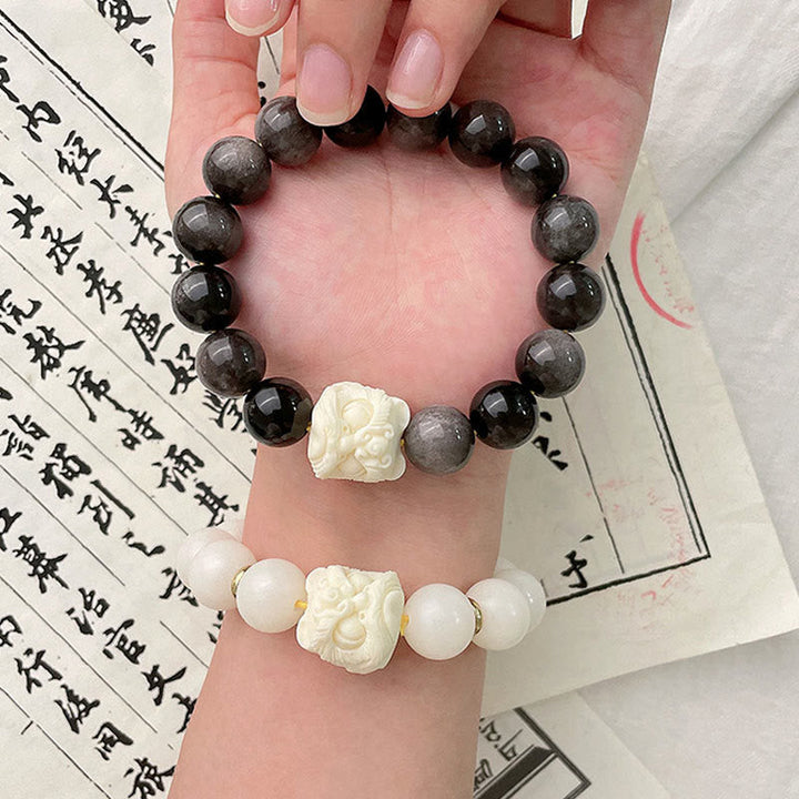 Armband Silber Obsidian Bodhi – Schutz