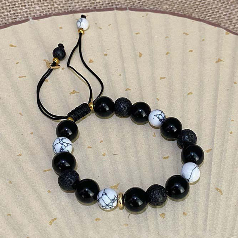 Armband Obsidian Lava – Yin Yang Kraft