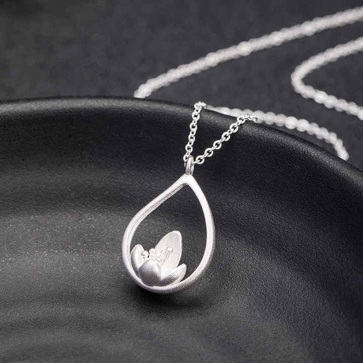 Lotus Kette Sterlingsilber Erleuchtung Schutz