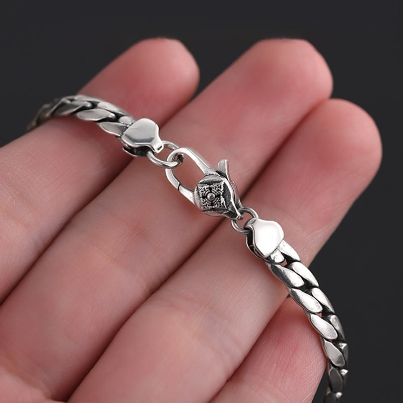 Tibetische Kette Kupfer Vajra Dorje Stärke Silber Gliederarmband