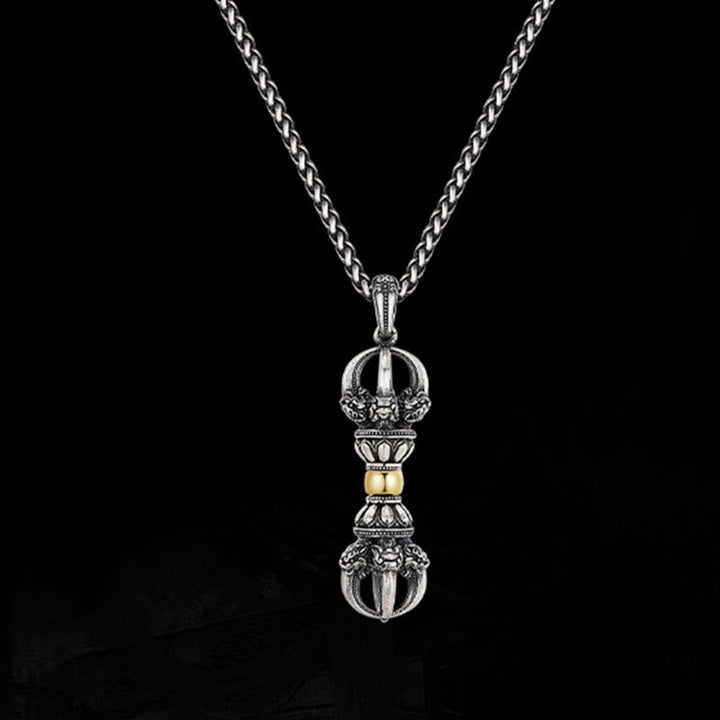 Anhänger Sterling Silber Dorje Vajra Wohlstand Symbol elegant