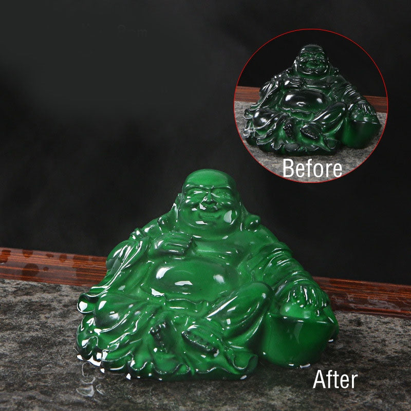 Buddha Dekofiguren Wohnzimmer Reichtum Green Laughing Buddha 8*7*4.5cm