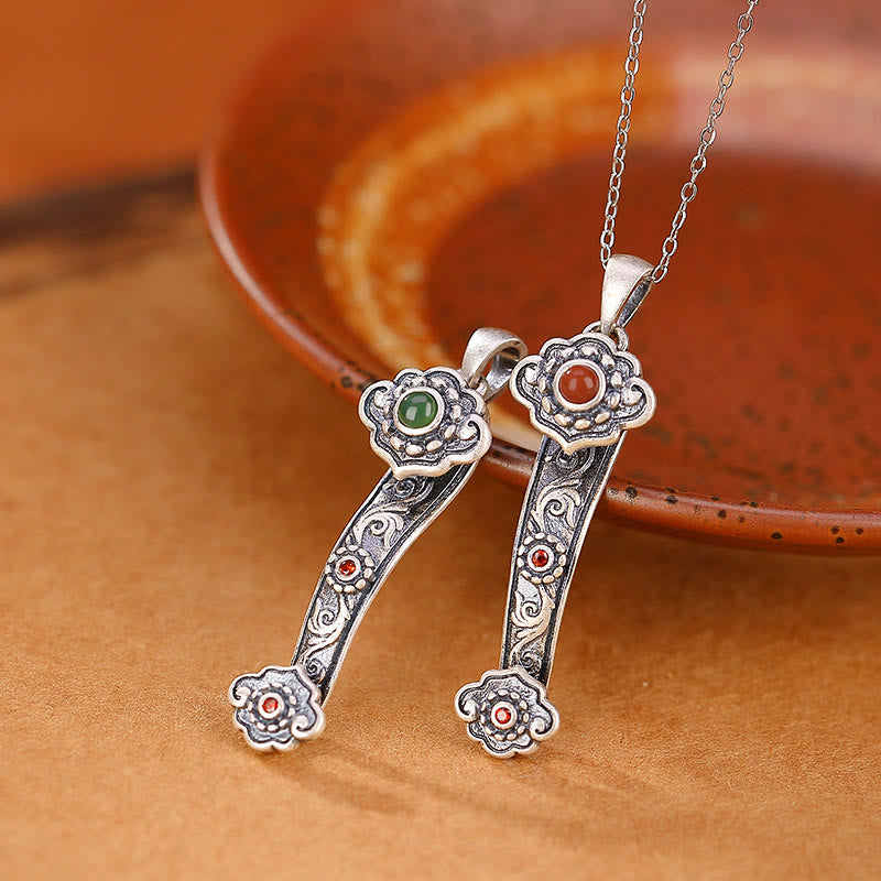 Kette Ruyi Rot Achat Ornamental