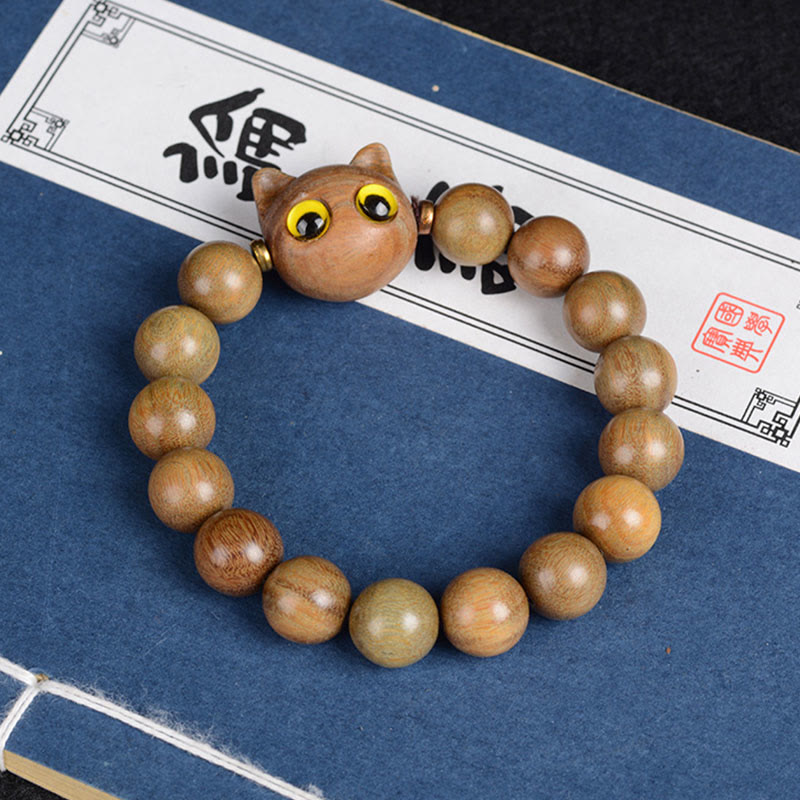 Armband Sandelholz Ebenholz Katze – Liebe & Balance – Bild 7