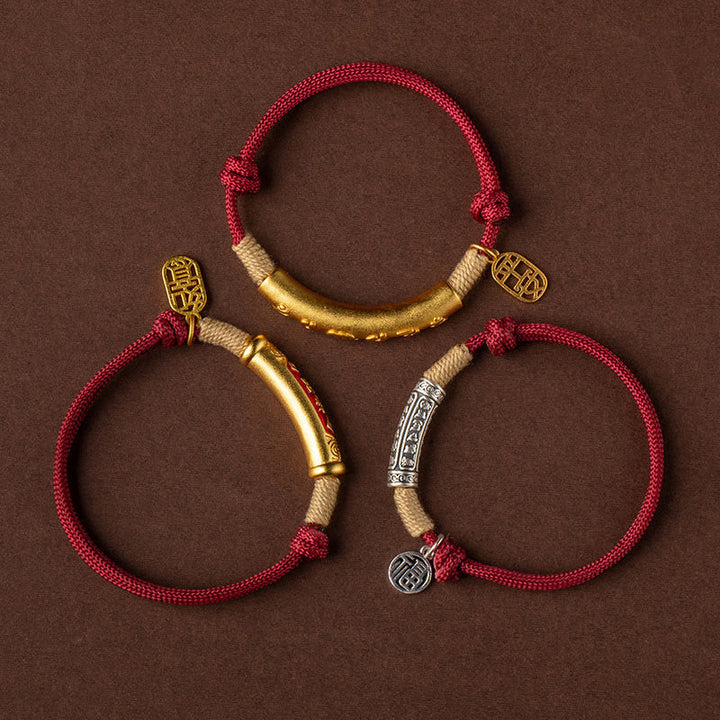 Armband Tibet Silber "Om Mani Padme Hum" - Tibet Glück