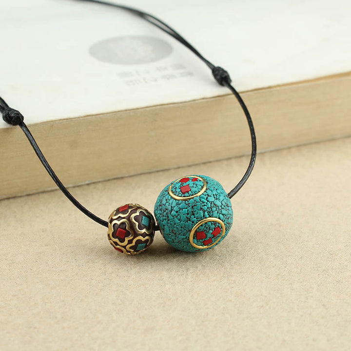 Kette Türkis Buddha Perle Tibet Schutz Spirituell