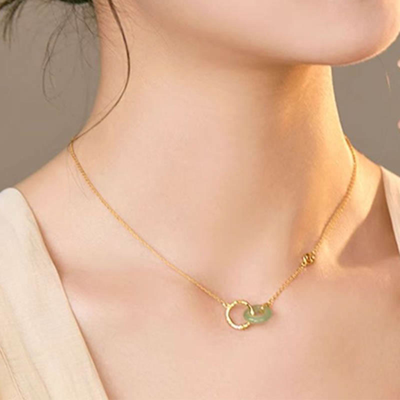 Kette Aventurin Gold Münze Natur
