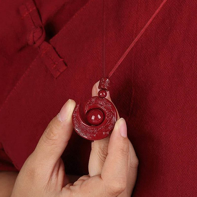 Kette Anhänger Rot Buddha Natur Glück