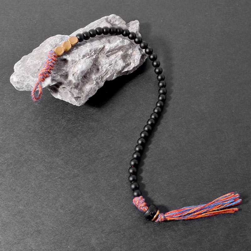Armband Schwarzer Onyx Tibetisch Handgemacht