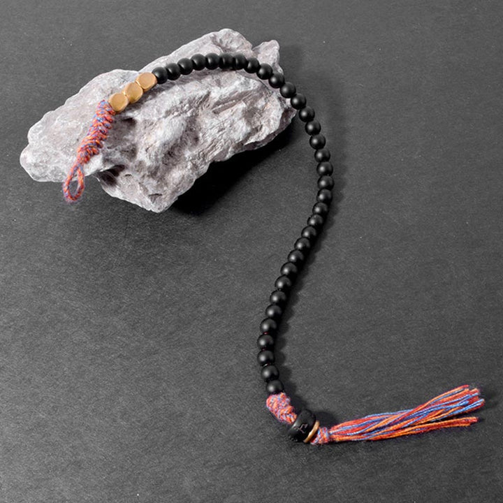 Armband Schwarzer Onyx Tibetisch Handgemacht