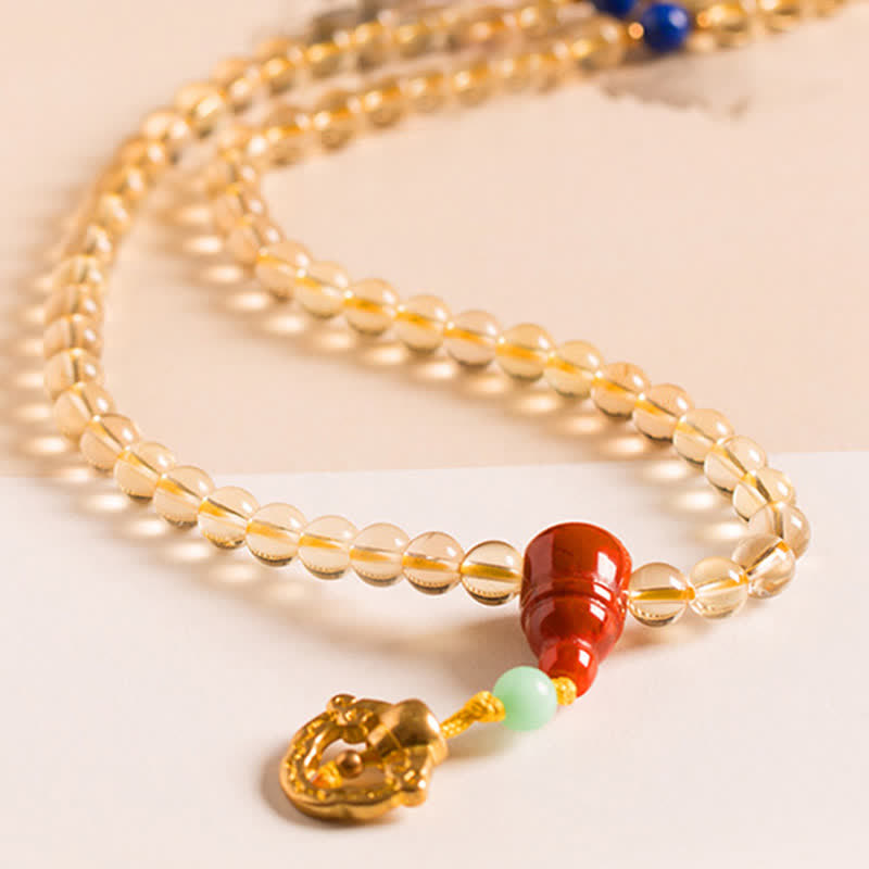 Mala Armband Roter Achat Citrin Perlen Gold Verschluss elegant