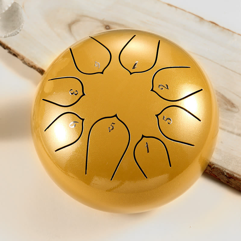 Klangschalen Meditation Zungentrommel 8 Noten Gelb