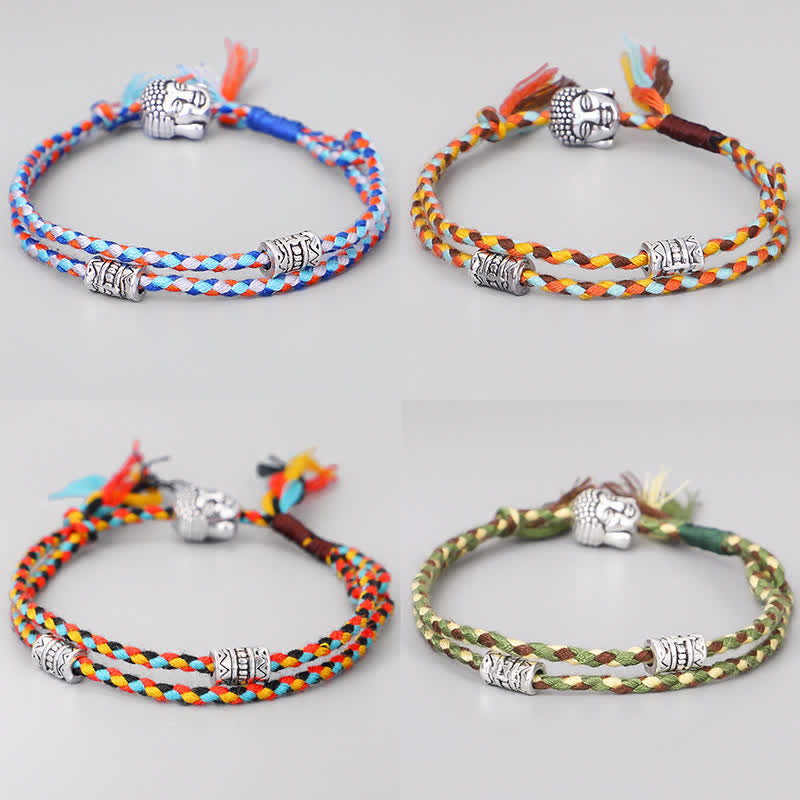 Armband Head Gelassenheit in vier Farbvarianten mit Quasten.
