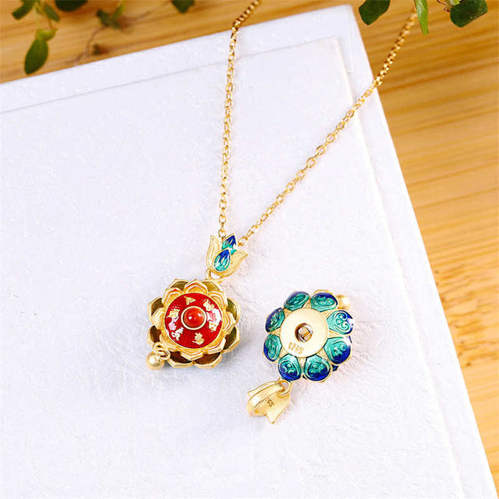 Anhänger Lotus Blüte Gold Segen