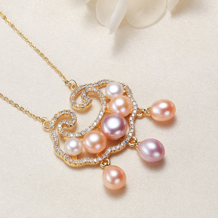 Perle Anhänger Kupfer Eleganz Schmuck