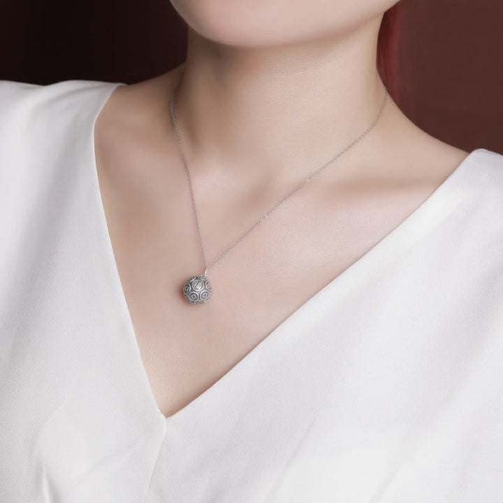 Kette Sterling-Silber Fu Anhänger Charakter – Glück